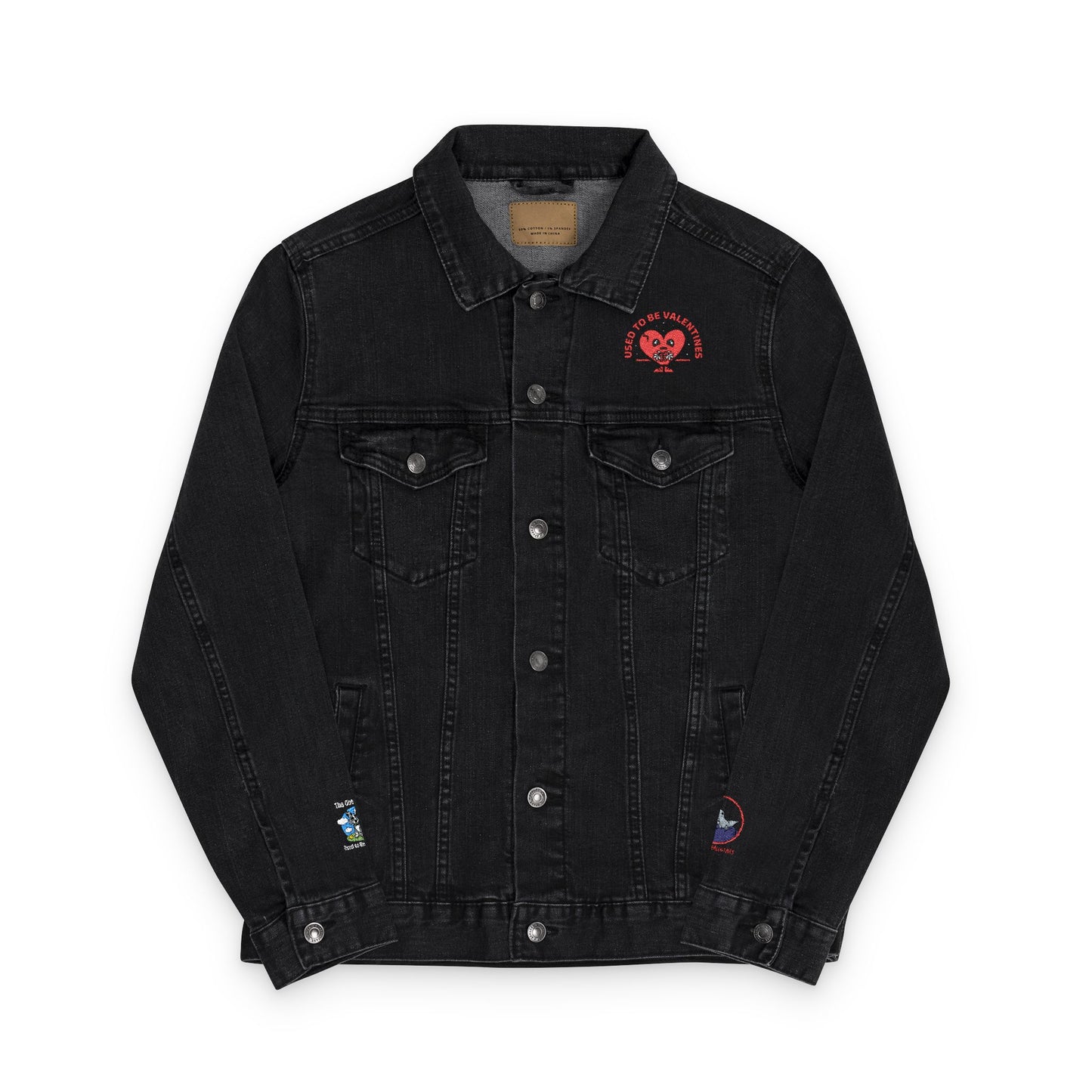 Embroidered Unisex Denim Jacket, Casual Outerwear, Street Style Jacket, Gift for Teens, Layering Essential