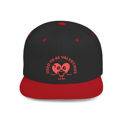 Used to be Valentines Happy the Heart Flat Bill Snapback Hat